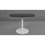Piero Lissoni for Fritz Hansen, a Tulip style occasional table, Denmark 2006, with a curved smoked