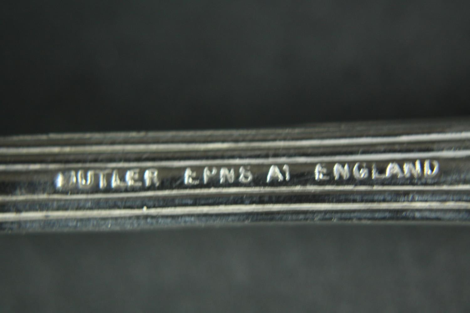 A complete canteen of silver plated King's pattern cutlery for six people. Stamped D.W.Hyde and - Image 10 of 13