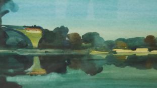 Ian Potts (1936-2014), 'River Po, Italy', watercolour, signed lower right, bearing Amalgam Art Ltd