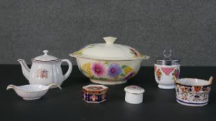 A collection of ceramics and porcelain, including two pieces of Royal Crown Derby and Royal