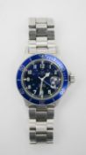 A gentleman's Glycine Combat automatic sub 20 ATM diver's style wristwatch with papers. Navy dial,