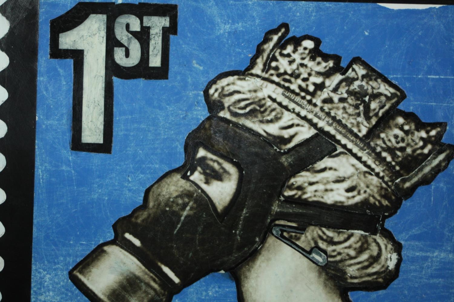 Jimmy Cauty, 1956, "1st Class Stamp of Mass Destruction", Back Engineered original collage-mixed - Image 4 of 11