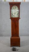 A 19th century mahogany cased longcase clock, the painted dial marked for Archibald Sliman, Cunnock,