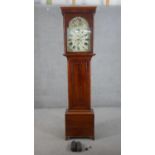 A 19th century mahogany cased longcase clock, the painted dial marked for Archibald Sliman, Cunnock,