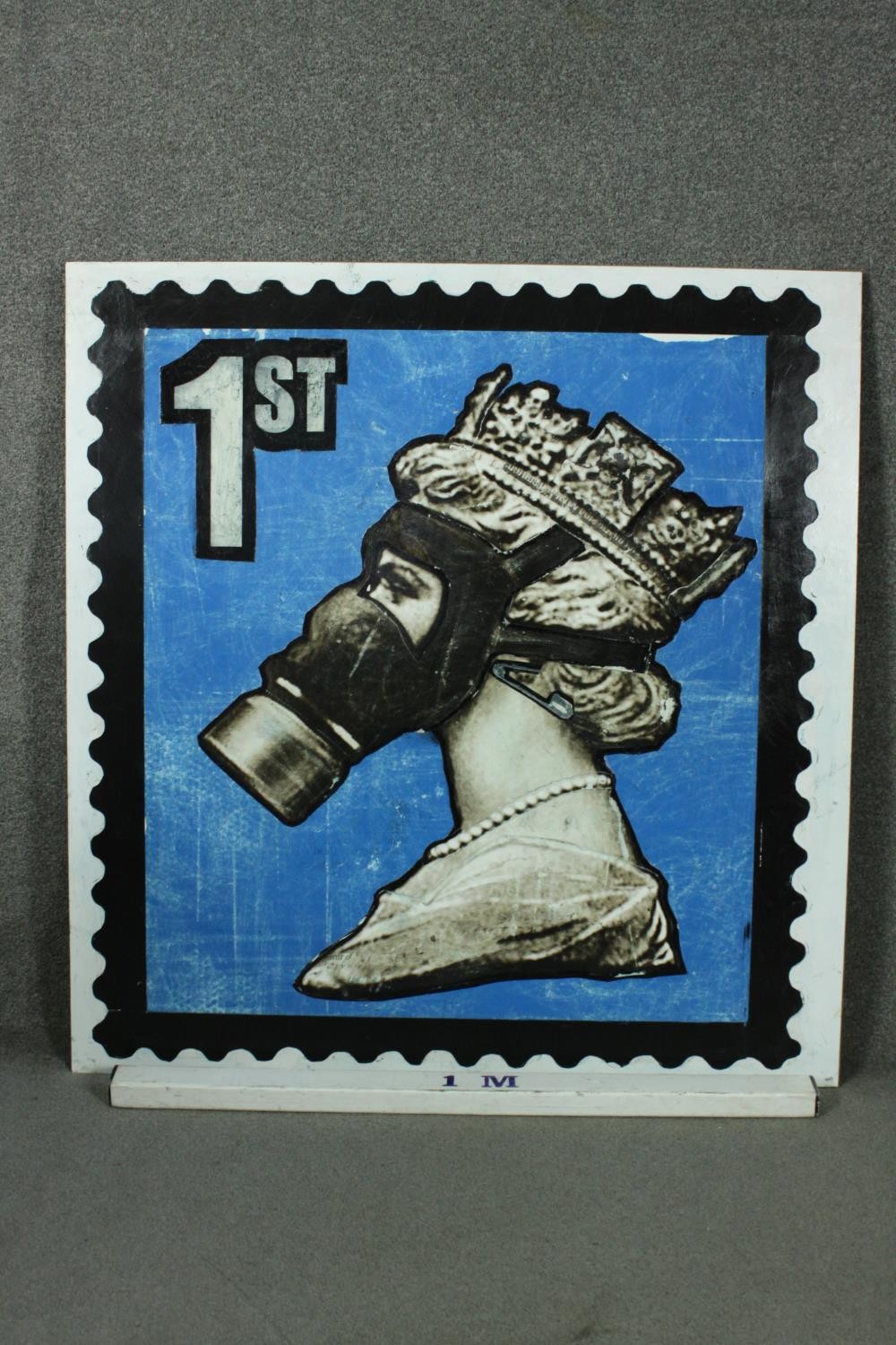 Jimmy Cauty, 1956, "1st Class Stamp of Mass Destruction", Back Engineered original collage-mixed - Image 3 of 11