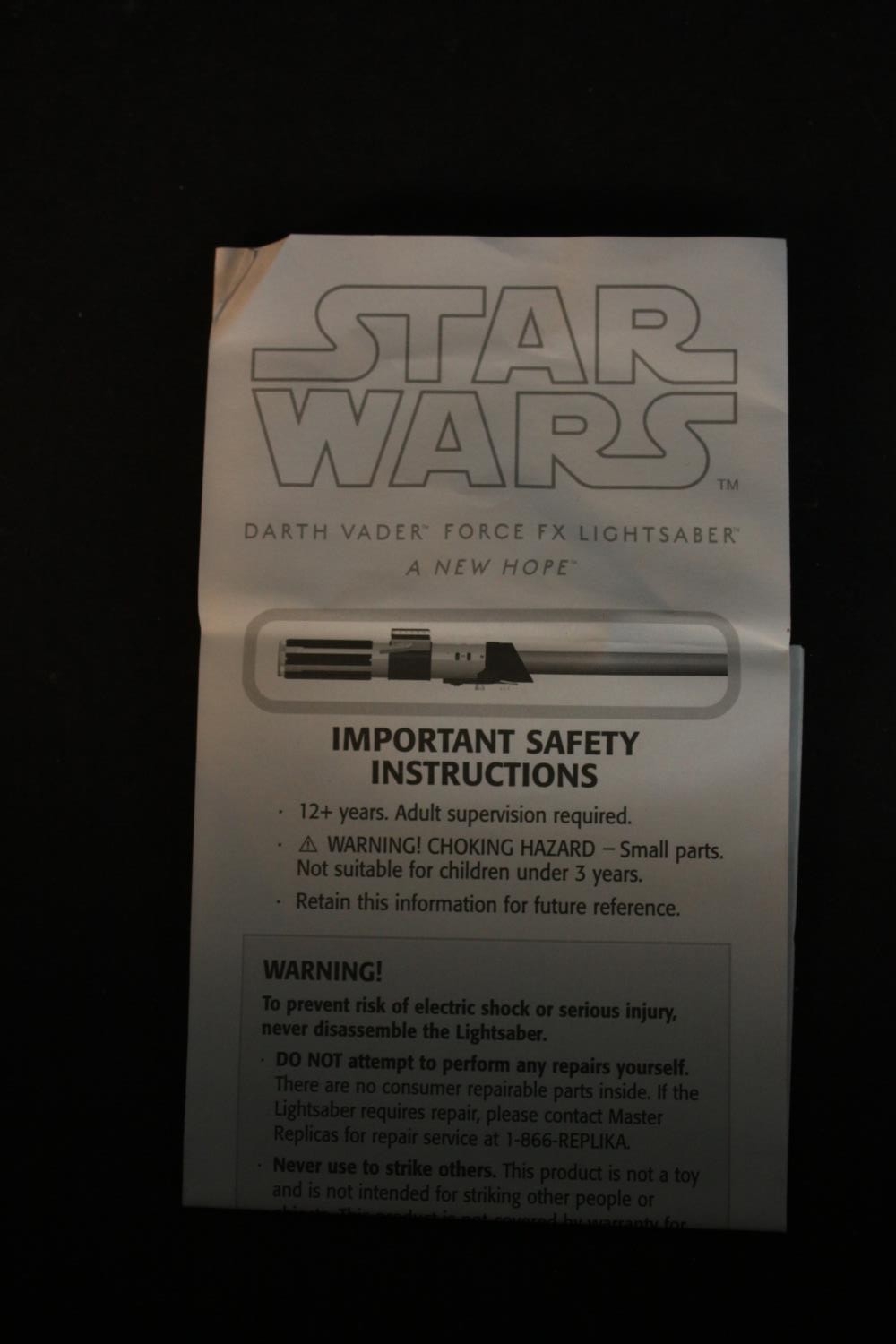 A boxed Star Wars MR Master Replica Force FX Darth Vader lightsabre with authenticity card and - Bild 16 aus 19