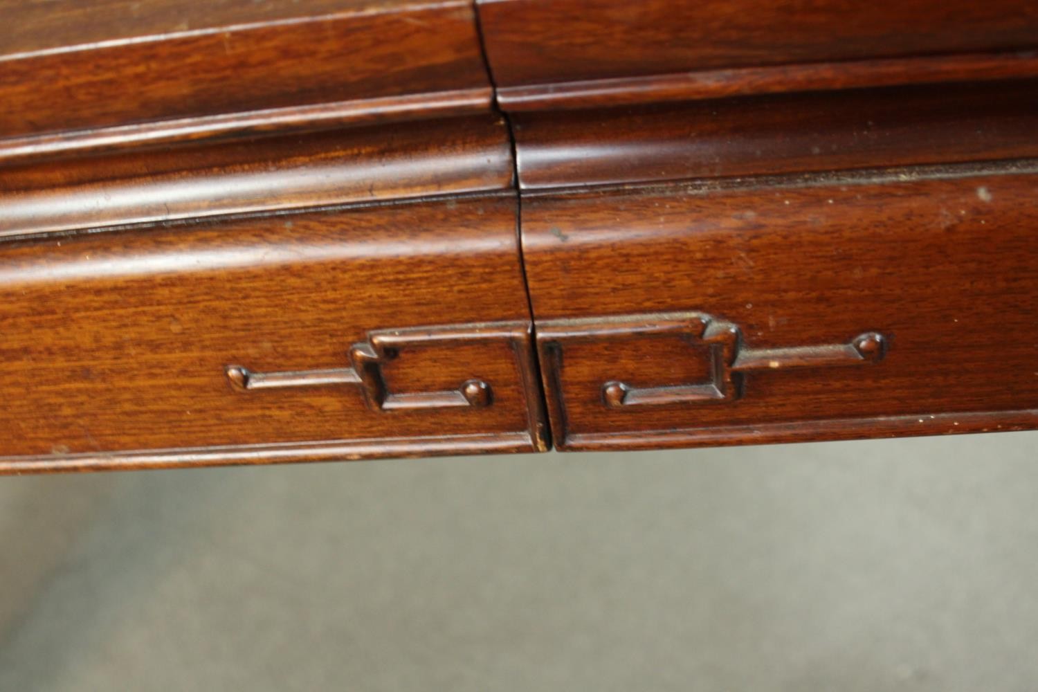 A late 20th century Chinese rosewood dining table, with a rectangular top and two additional leaves, - Image 13 of 14