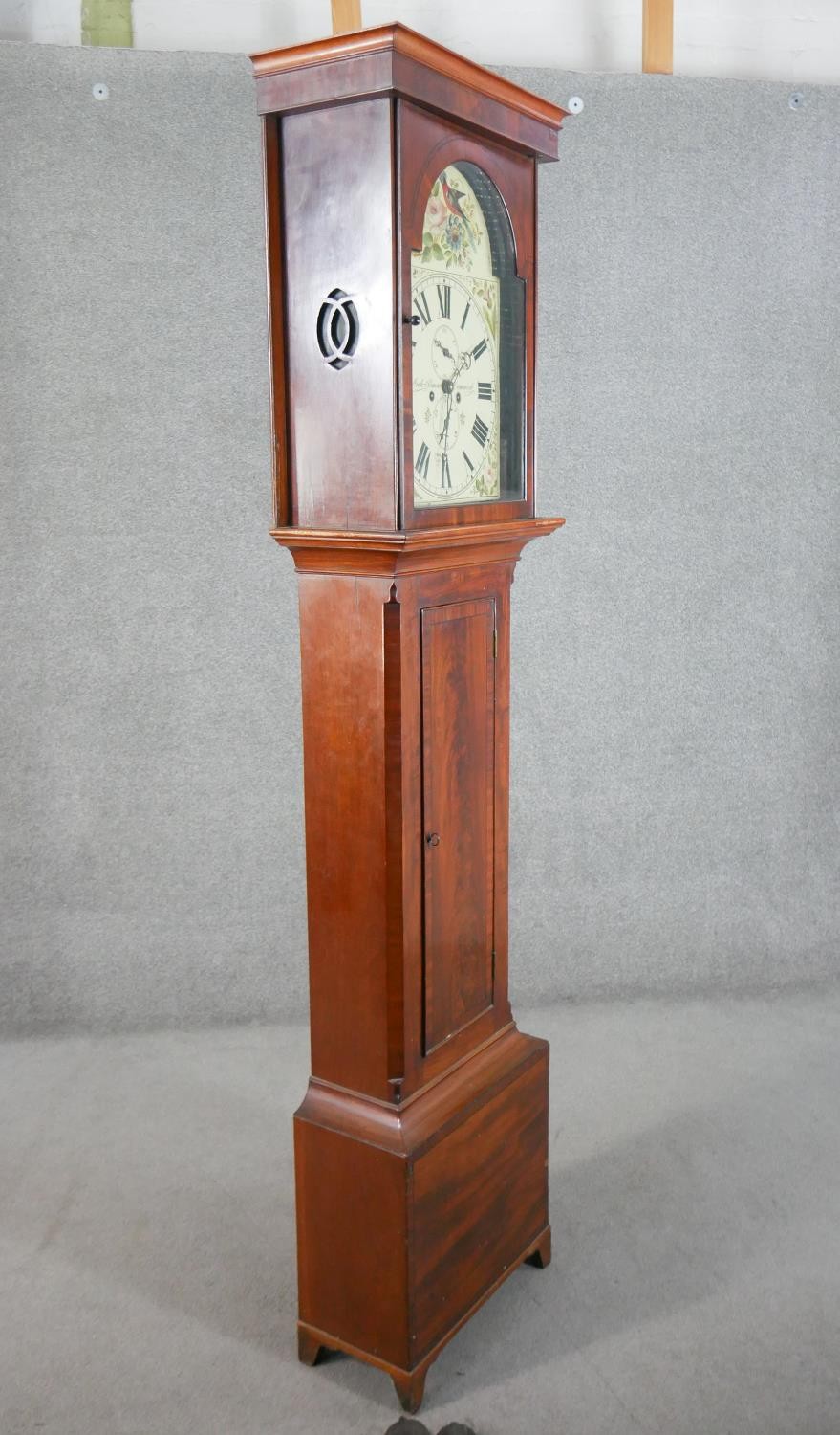 A 19th century mahogany cased longcase clock, the painted dial marked for Archibald Sliman, Cunnock, - Image 7 of 7