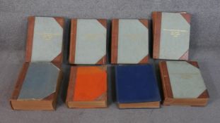 Eight volumes of Illustrated Weekly of India, various dates, leather spines and corners. W.28 D.38cm