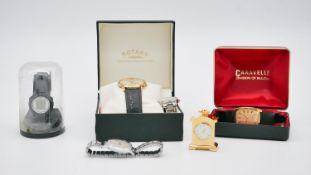 A collection of six watches, including a vintage A.E. Poston Incabloc gentleman's watch, a ladies