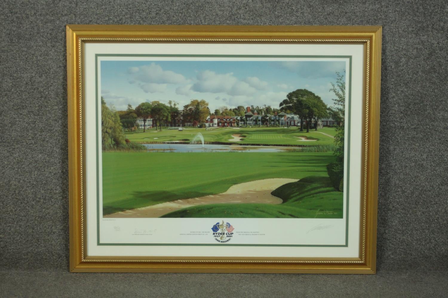 Graeme Baxter, signed limited edition print "Ryder Cup 2001 The Belfry", signed by both the artist - Image 2 of 10