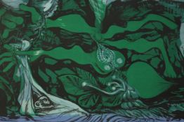 Ceri Richards (1903 - 1971), signed coloured lithograph, 'The force that through the green June