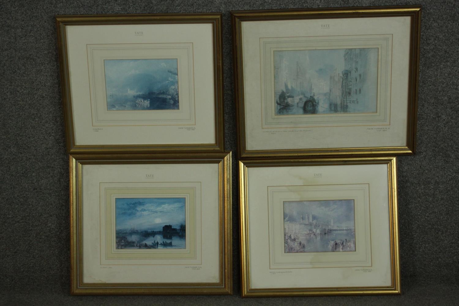 After J.M.W. Turner (1775-1851), four Tate gallery limited edition prints with certificate of