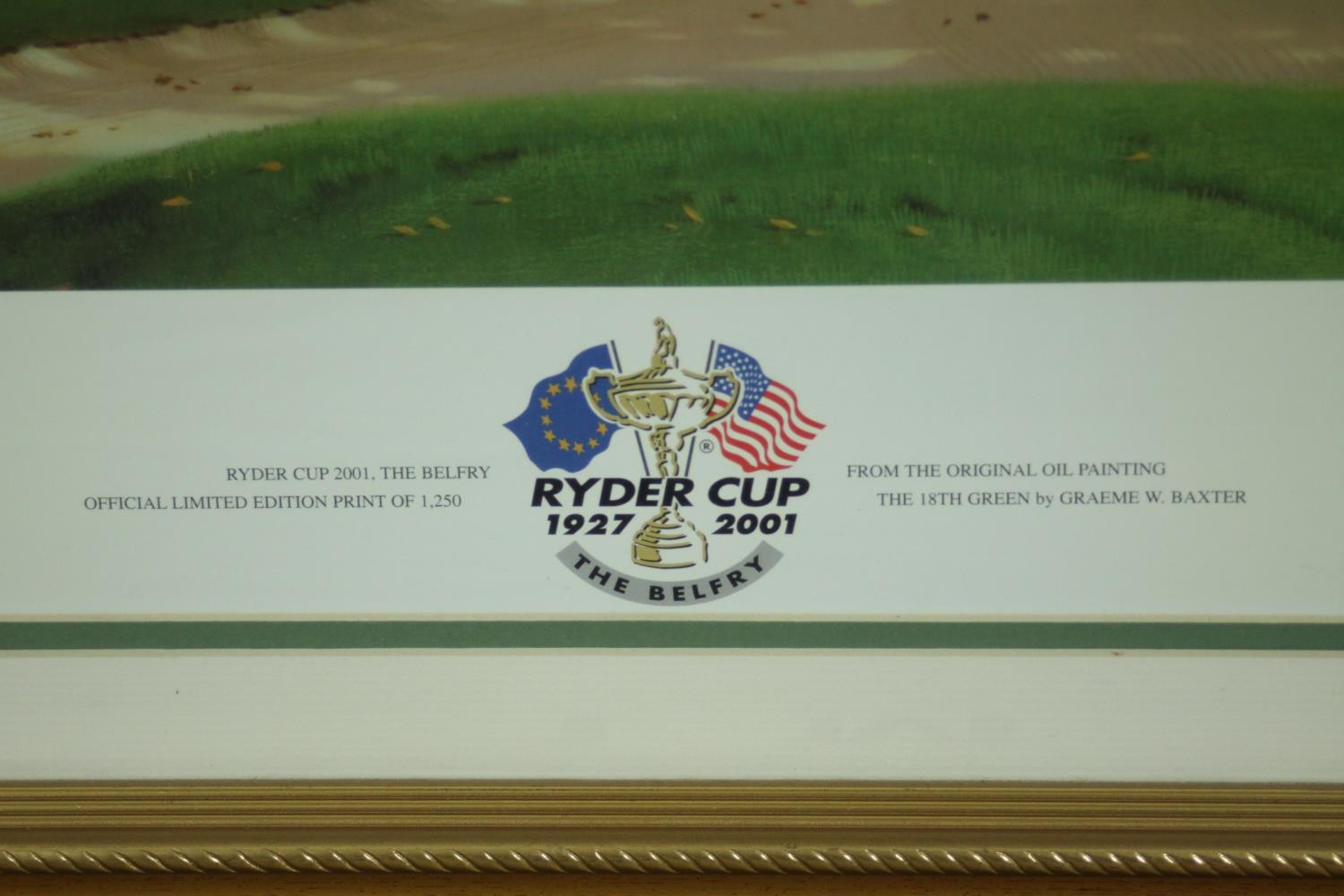 Graeme Baxter, signed limited edition print "Ryder Cup 2001 The Belfry", signed by both the artist - Image 4 of 10