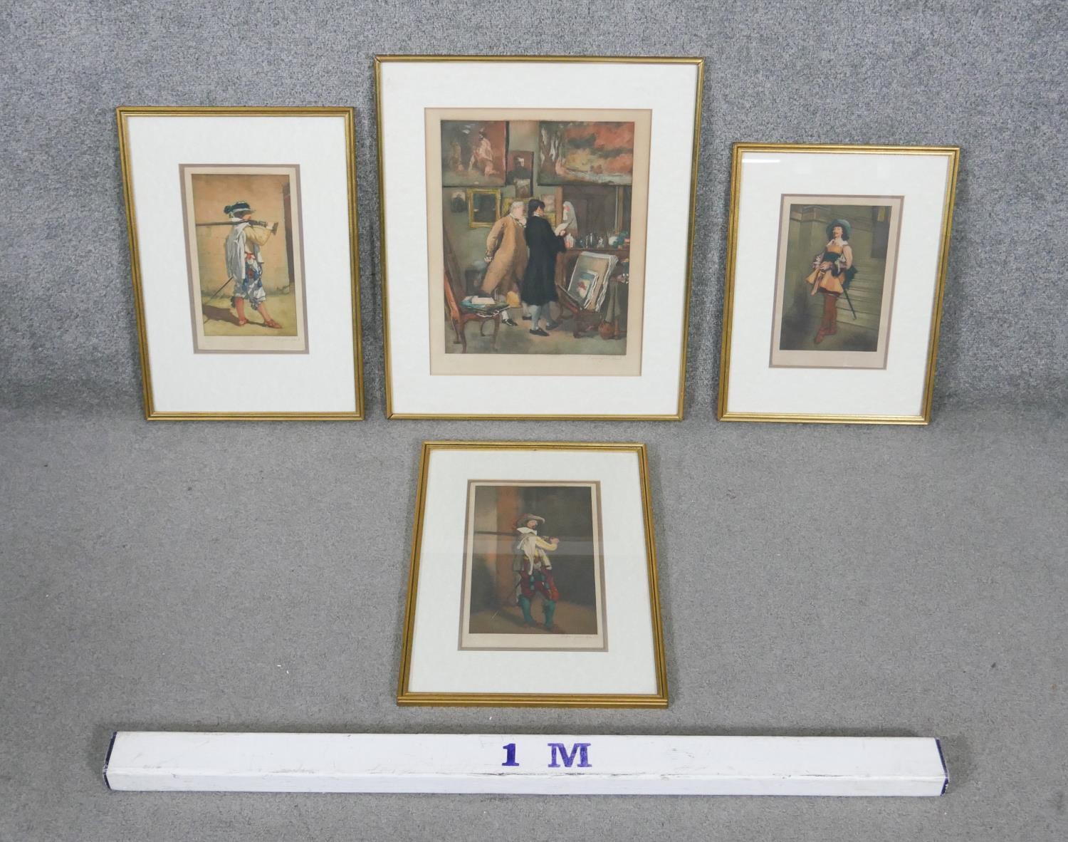 P Hampden Hart, aquatints of four famous paintings, with impressed water mark and signed. H.56 W. - Image 2 of 20