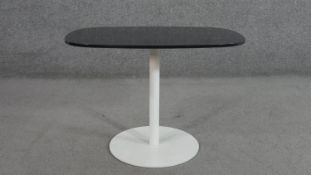 Piero Lissoni for Fritz Hansen, a Tulip style occasional table, Denmark 2006, with a curved smoked