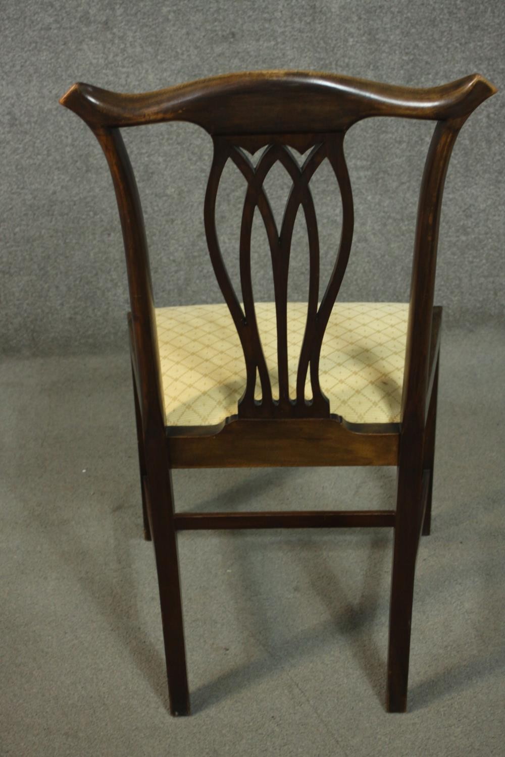 A set of six 18th century style mahogany dining chairs including two carvers and four side chairs, - Image 12 of 13