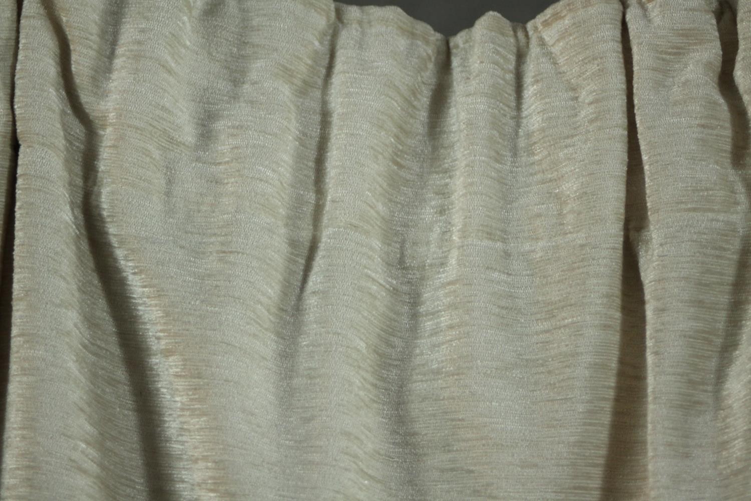 Two pairs of fully lined cream silk mix velour curtains. (cream) H.177 W.210cm. - Image 7 of 9