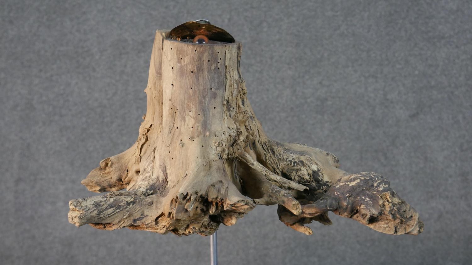 Three contemporary driftwood sculptures in various forms, each on a wooden base. H.52 W.26cm ( - Image 10 of 30