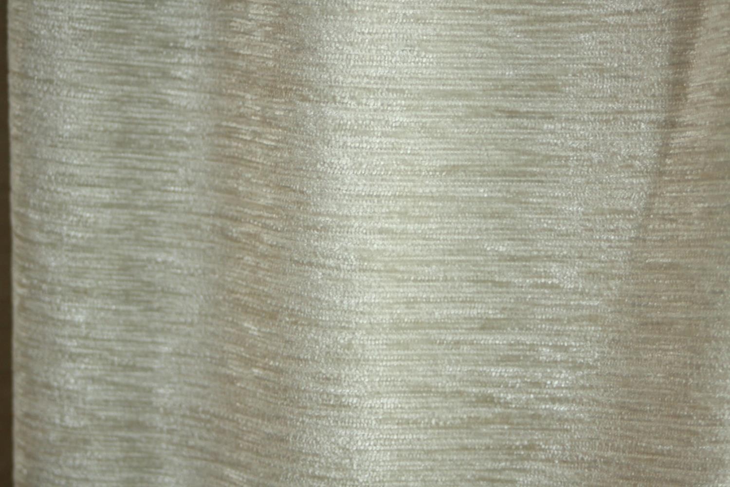 Two pairs of fully lined cream silk mix velour curtains. (cream) H.177 W.210cm. - Image 4 of 9