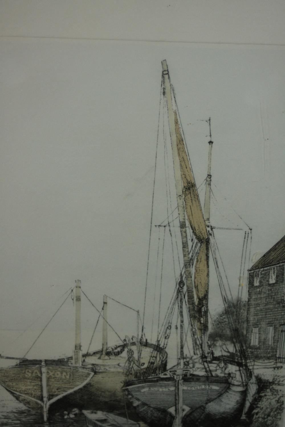 Michael Chaplin RE (British b1943) 'Iron Wharf' and 'Anglia', etching and aquatint, signed, titled - Image 6 of 9