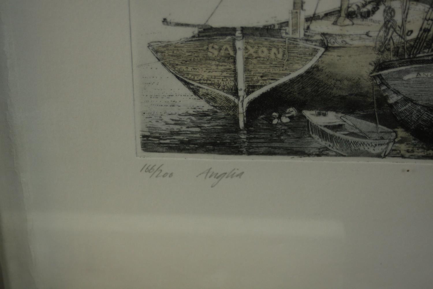 Michael Chaplin RE (British b1943) 'Iron Wharf' and 'Anglia', etching and aquatint, signed, titled - Image 8 of 9
