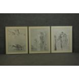 Jürgen Görg, 1951, three limited edition prints, each signed and indistinctly titled and numbered.