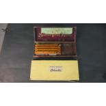 A boxed vintage superior price marker printing set along with a boxed set of vintage Columbia