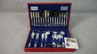 A complete Viners silver plated canteen of cutlery for eight people. (61 pieces)