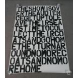 Christopher Wool, 1955, After Felix González-Torres, Untitled, poster offset on smooth thin paper.