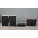 A pair of JBL 4311- A Control Monitor 3-Way speakers with makers plaque to the back, a pair of