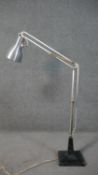 A mid 20th century anglepoise desk lamp, the base bearing label for Cardine Accessories Ltd, Bath.