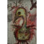STOT21stCplanB (Harry Adams), 20th Century, "Fly You Fat F**k", Oil, encaustic and household paint
