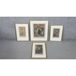P Hampden Hart, aquatints of four famous paintings, with impressed water mark and signed. H.56 W.