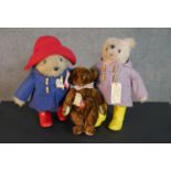 A collection of three teddy bears, including a limited edition growling Herman Original jointed