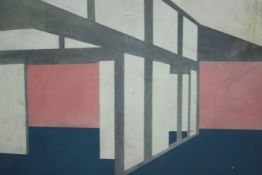 Keith Milow, 1945, Slade School Entrance Examination Work, oil on canvas, bearing label verso. H.