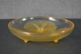 Rene Lalique, a Volubilis pattern yellow amber glass bowl, model 383, designed circa 1921, wheel