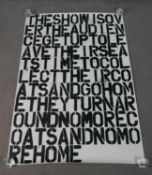 Christopher Wool, 1955, After Felix González-Torres, Untitled, poster offset on smooth thin paper.