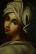 After Guido Reni (1575-1642) Portrait of Beatrice Cenci, 19th century oil on board, bearing label.