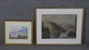 Two framed and glazed 19th century watercolours, one of Table Mountain, signed F.G. Green and the