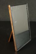 An Art Deco Walker & Hall silver framed dressing mirror with easel back. Hallmarked: W&H for