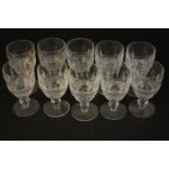 A set of Waterford Colleen hand cut crystal cordial glasses. Stamped to the base. H.12 Dia.6.5cm.