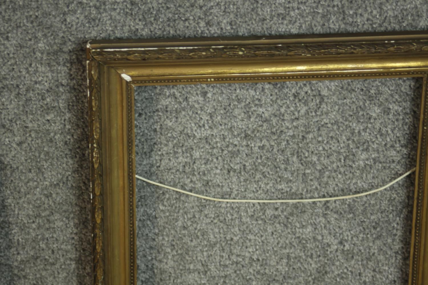 A collection of six picture frames, including four giltwood and gesso frames, with various - Image 8 of 9