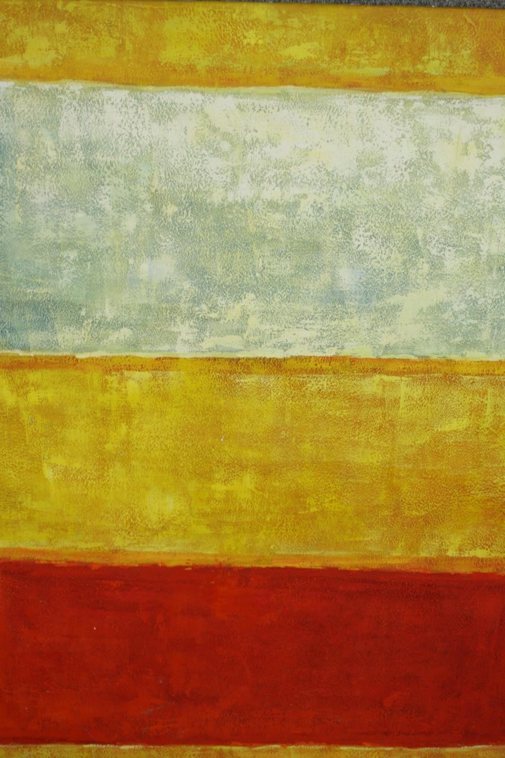 After Rothko, a framed abstract oil on board, signed R. Stokes with a similar unframed oil on board, - Image 3 of 11