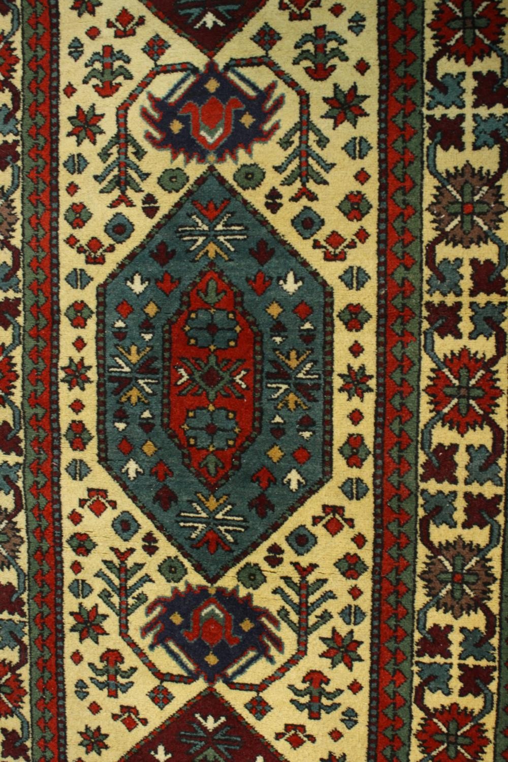 A hand made beige ground Russian Erevan runner. L.235 W.85cm. - Image 4 of 6