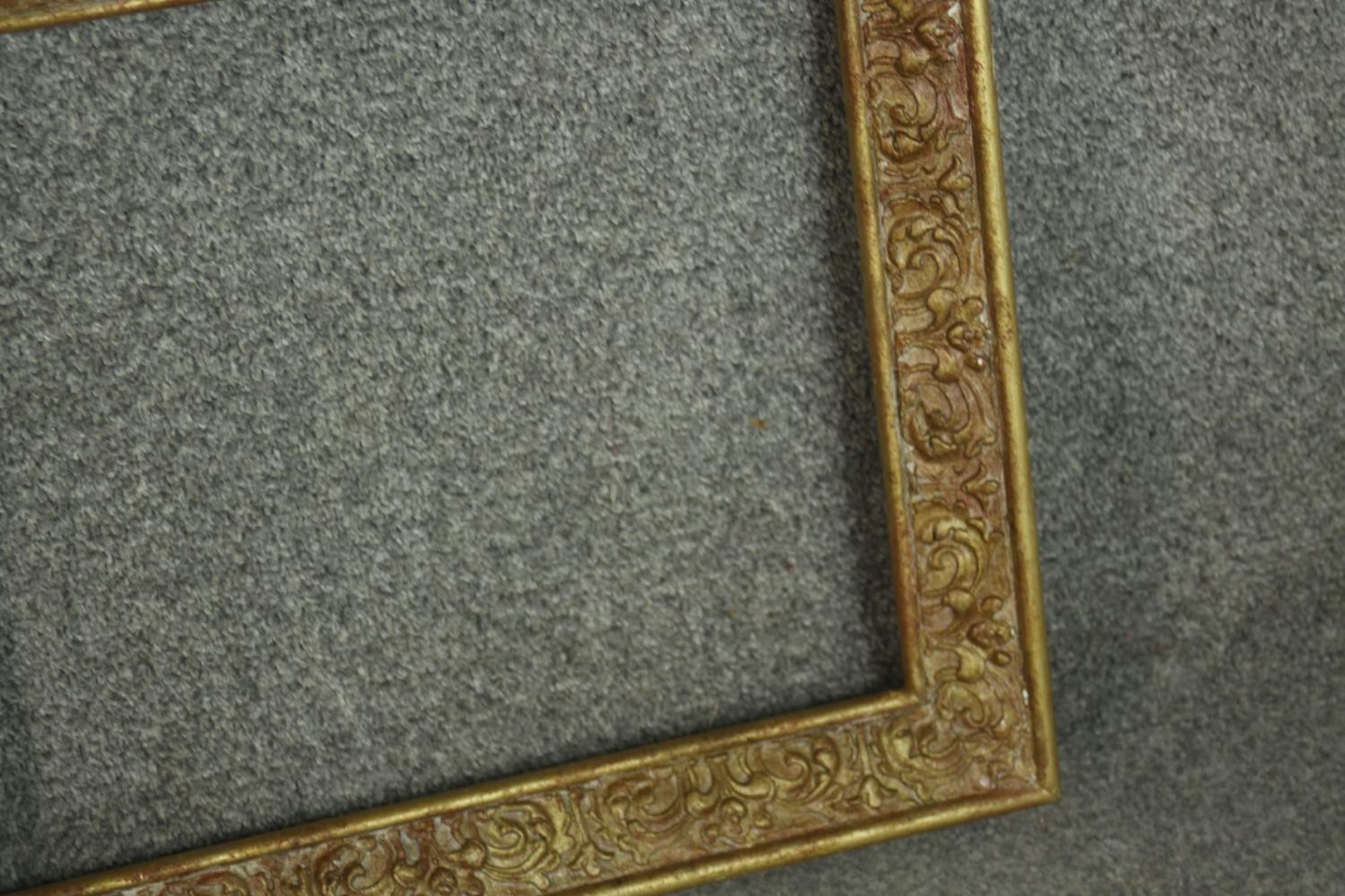 A collection of six picture frames, including four giltwood and gesso frames, with various - Image 4 of 9