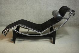 Manner of Le Corbusier, Charlotte Perriand and Pierre Jeanneret, a LC4 recliner, upholstered in