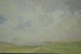 Chet Kalm (American 1925-2017), Galipoli Plain 1993, oil on canvas, signed lower right. H.50 W.66cm.