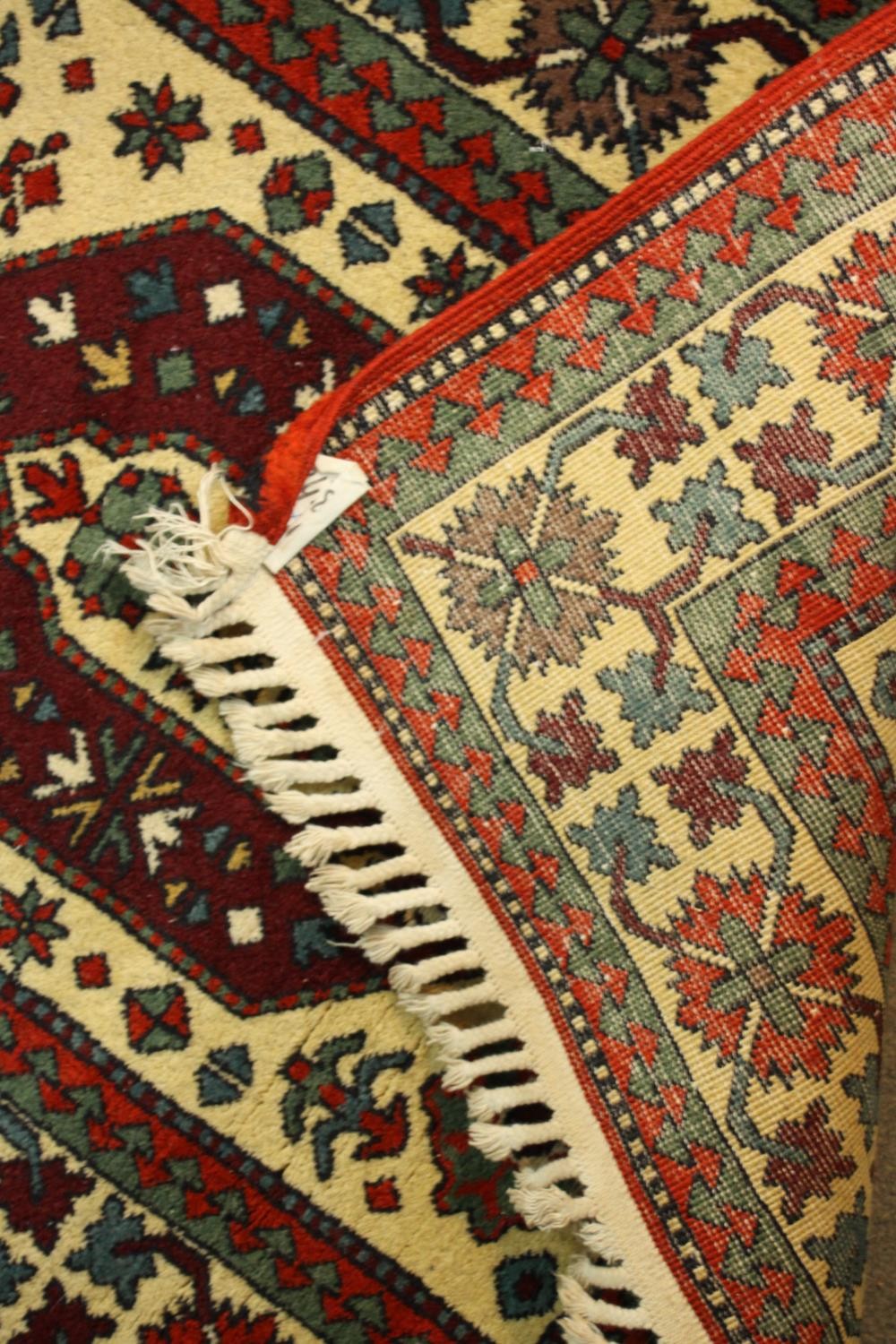 A hand made beige ground Russian Erevan runner. L.235 W.85cm. - Image 6 of 6