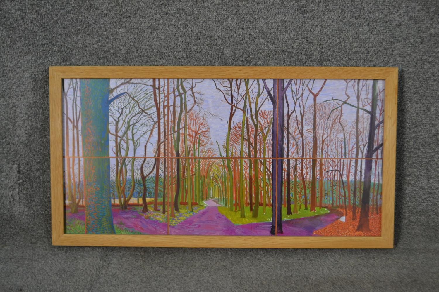 Six framed and glazed limited edition 20th century David Hockney prints of various paintings, - Image 3 of 12
